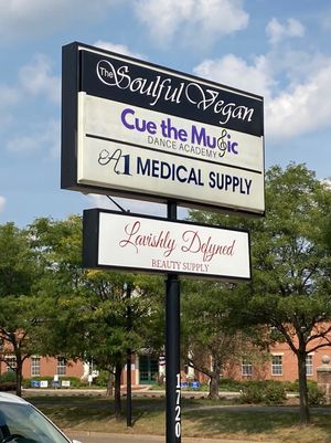 Street Sign at The Soulful Vegan in Akron