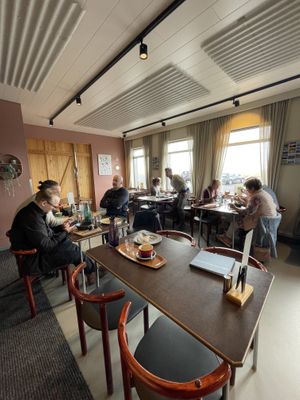 Indoor seating  at RJÚK ANDI in Stykkisholmur