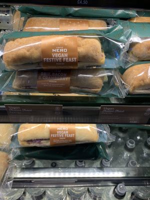 Vegan ciabatta  at STN - Caffè Nero in Stansted