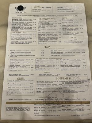 menu  at Cicchetti Bar Restaurante Café in Tibau Do Sul