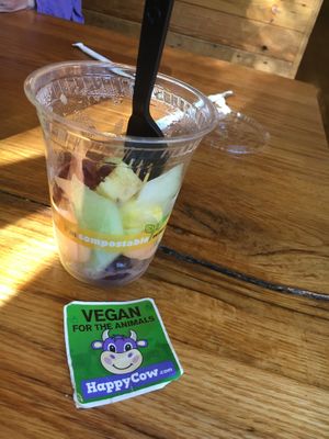 Fruit bowl at The Works Cafe in Brattleboro
