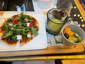 Bread with feta, fruit and yoghurt  at PLANTn - Sapphire House Antwerp in Antwerpen