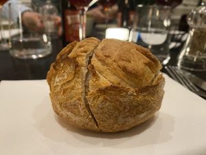 Fresh baked roll  at PLANTn - Sapphire House Antwerp in Antwerpen