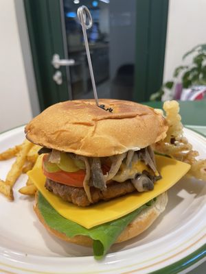 Vegan mushroom burger   at Swallow Bakery & Cafe - 스왈로베이커리카페 in Seoul