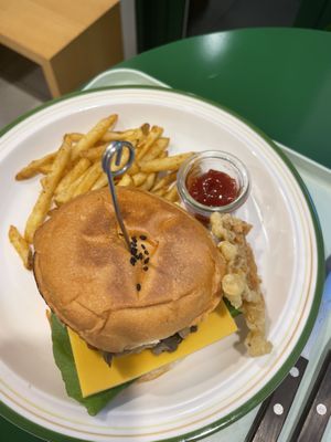 Vegan mushroom burger   at Swallow Bakery & Cafe - 스왈로베이커리카페 in Seoul