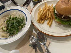 Gnocchi and burger   at Swallow Bakery & Cafe - 스왈로베이커리카페 in Seoul