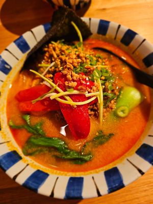 Spicy ramen met vegan gehakt at Takumi in Eindhoven