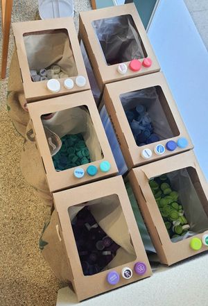 recycle station for plastic caps at Thanks To Zero Waste - 덕분애 제로웨이스트샵 in Seoul