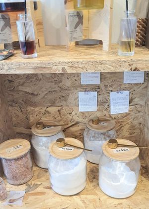 refill station for baking soda and other powders at Thanks To Zero Waste - 덕분애 제로웨이스트샵 in Seoul