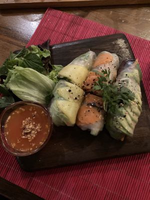 vegan summer rolls   at Eat Me Kech in Marrakech