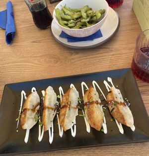 Vegan gyoza  at Bonito Kitchen & Cocktails in Mallorca