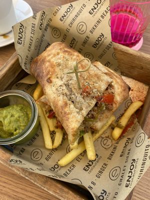 Vegan burrito with Beyond meat  at Bonito Kitchen & Cocktails in Mallorca