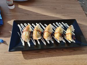 Vegan gyroza at Bonito Kitchen & Cocktails in Mallorca