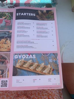 Actual price for vegan gyozas  at Bonito Kitchen & Cocktails in Mallorca