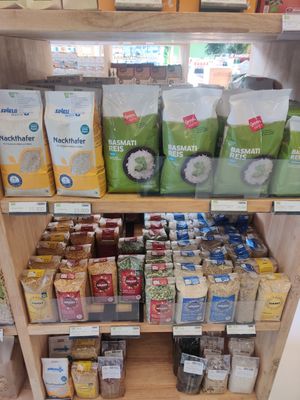 Rice and grains at eRule Bio Markt in Ulaanbaatar