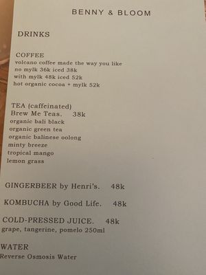 Drinks   at Benny & Bloom in Kuta