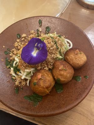Tempeh balls!  at Benny & Bloom in Kuta