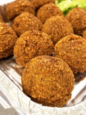 Fresh and crispy delivered falafels, highly recommend! at Falafel Al Darwandy in Yerevan