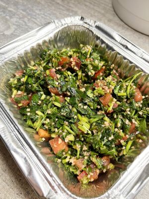 Delivered tabbouleh, my fav! at Falafel Al Darwandy in Yerevan