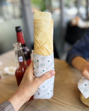 The size of big falafel wrap at Falafel Al Darwandy in Yerevan
