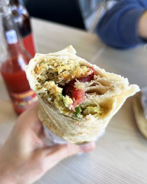 Falafel wrap at Falafel Al Darwandy in Yerevan