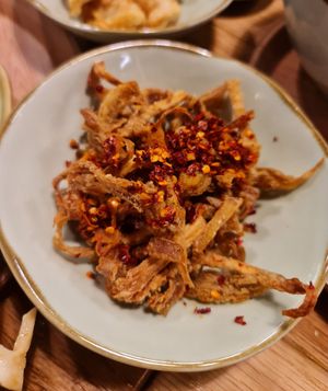 Fried Oyster Mushroom ~ 26/5/22 at The Kind Bowl - Serangoon Garden in Northeast Singapore