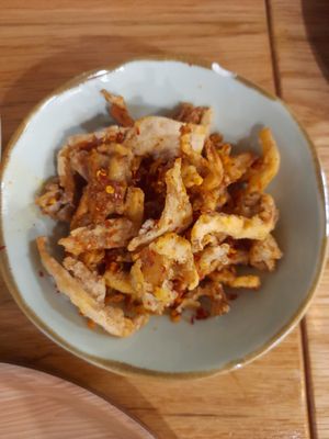 Fried oyster mushroom at The Kind Bowl - Serangoon Garden in Northeast Singapore