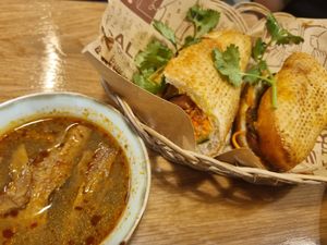 Bahn Mi with spicy soup at The Kind Bowl - Serangoon Garden in Northeast Singapore