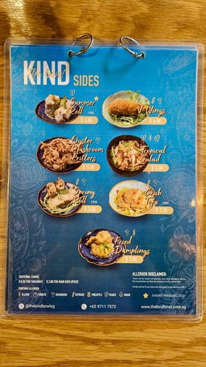 Fully vegan menu Dec 2023 at The Kind Bowl - Serangoon Garden in Northeast Singapore