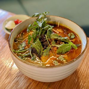 Vegan No Crab Noodles at The Kind Bowl - Serangoon Garden in Northeast Singapore