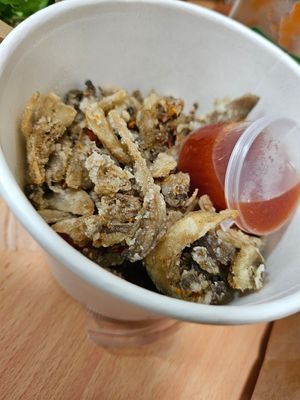 Cripsy Oyster Mushroom Grab Food ~ 3/4/24 at The Kind Bowl - Serangoon Garden in Northeast Singapore