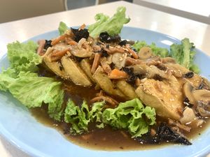 Homemade Tofu. Nice 👍🏼but overall their zichar are quite salty. Ask for reduced salt if u need    at Eight Immortals Vegetarian - 八仙素食园 - Bukit Panjang in West Singapore