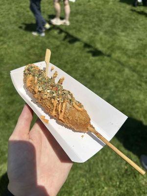 Ramen Corn Dog at Secret Vegan Kitchen in New York City
