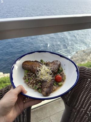 Seitan Steak  at Pura Vida in Mallorca
