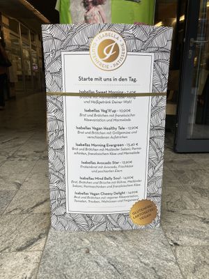 menu   at Isabella Glutenfeie Pâtisserie in Frankfurt