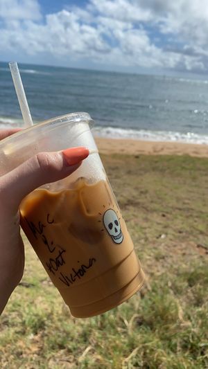 mac latte w oat at Java Kai in Kapaa