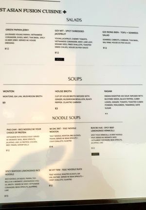 menu June 22 at SHYAMA - CLOSED in Canoga Park