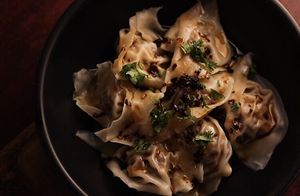 chili oil wontons  at SHYAMA - CLOSED in Canoga Park