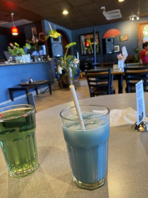 Butterfly pea tea latte   at SHYAMA - CLOSED in Canoga Park