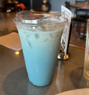 Butterfly pea tea latte  at SHYAMA - CLOSED in Canoga Park