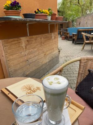 Matcha latte  at Art Cafe in Ziar Nad Hronom