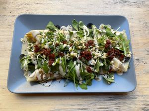 Vegánska slaná palacinka s tempehom  at Art Cafe in Ziar Nad Hronom