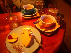 Bundt Cake ad caffee at Art Cafe in Ziar Nad Hronom