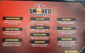 Juicy J’s Smoked Burgers menu  at Juicy J's Smoked Burgers in Poulsbo