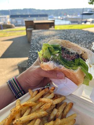 Garden Burger!!! at Juicy J's Smoked Burgers in Poulsbo