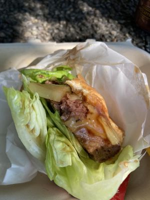 Hawaiian burger  at Juicy J's Smoked Burgers in Poulsbo