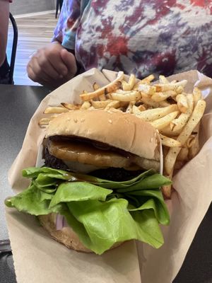 Hawaiian burger   at Juicy J's Smoked Burgers in Poulsbo