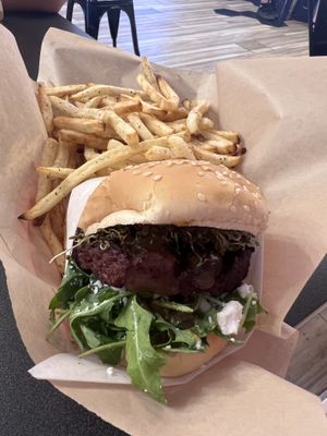 Garden burger   at Juicy J's Smoked Burgers in Poulsbo