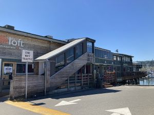 Exterior- look lower far left at Juicy J's Smoked Burgers in Poulsbo