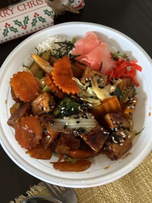 Tofu veg teriyaki don (takeaway)  at Cookatoo Kitchen in Richmond